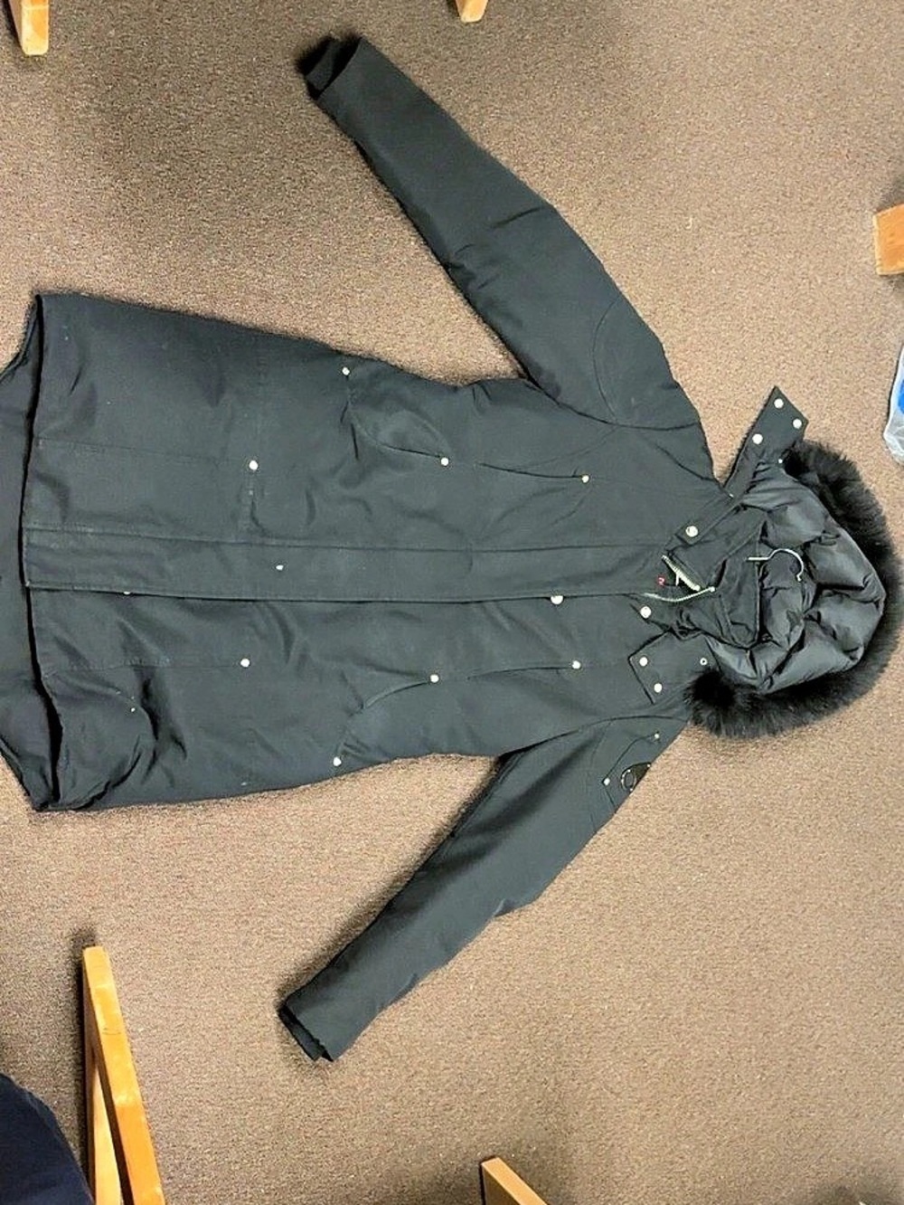 Moose Knuckles Stirling Parka Black Parka Size Medium